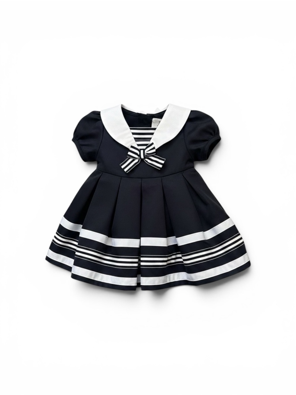 Rare Editions Navy Sailor Dress Set NWT 6-9M Nautical Bonnet Bloomers Set